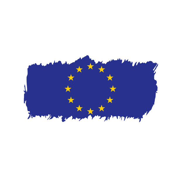 vlajka Evropské unie, vektorová ilustrace - Vektor, obrázek