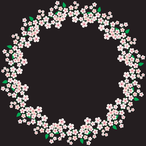 Decorative floral circle - Vektor, kép