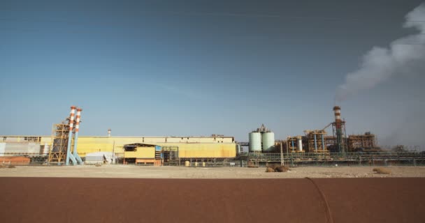 Mineraller ve gübre, Dead Sea Works kimyasal fabrika Dead Sea, İsrail - Video, Çekim