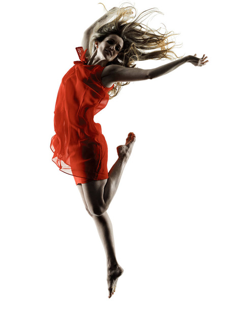 modern dancer dancing woman  isolated silhouette - Φωτογραφία, εικόνα