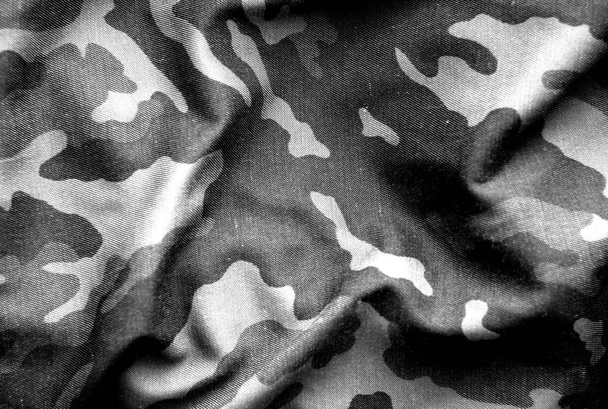 Форма военной формы с эффектом размытия в черно-белом цвете
. - Фото, изображение