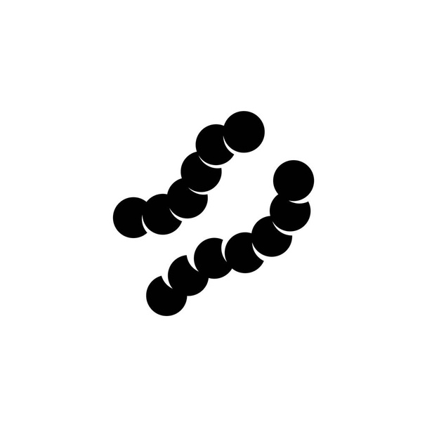Intestinale parasitaire wormen platte Vector Icon - Vector, afbeelding