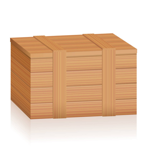 caixa de caixa de madeira
 - Vetor, Imagem
