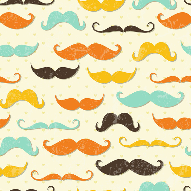 Mustache seamless pattern - Wektor, obraz