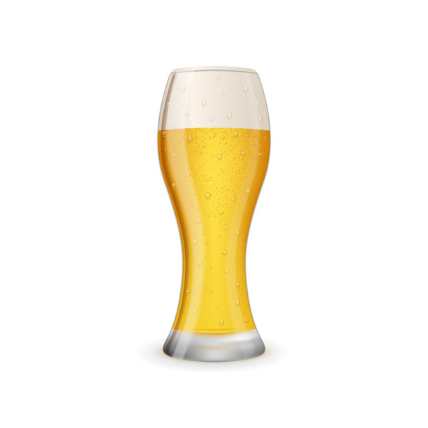 Vaso de cerveza fría y sabrosa
 - Vector, imagen