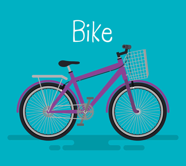 bicicleta vehículo aislado icono
 - Vector, Imagen