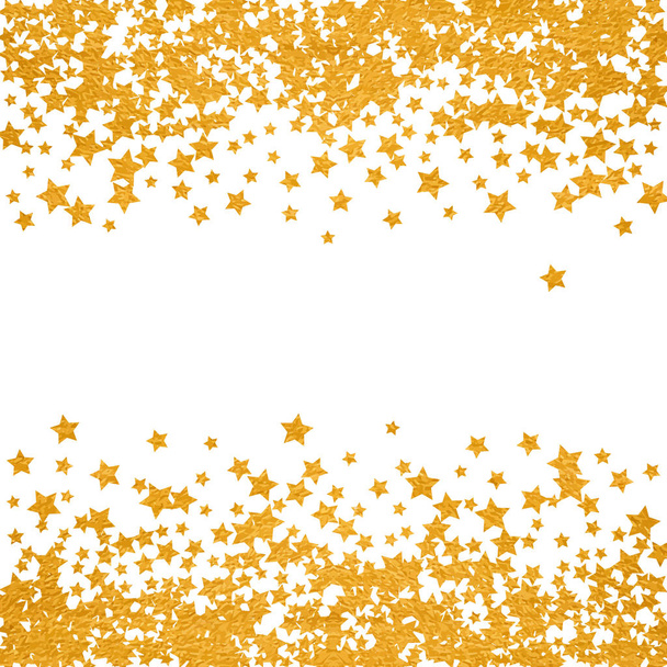 Gold Stars Confetti Borders Pack, Digital Gold Stars Confetti