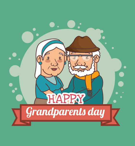 feliz día de los abuelos - Vector, Imagen