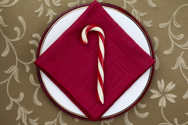 cukrové třtiny s červeným stůl ubrousek - Fotografie, Obrázek