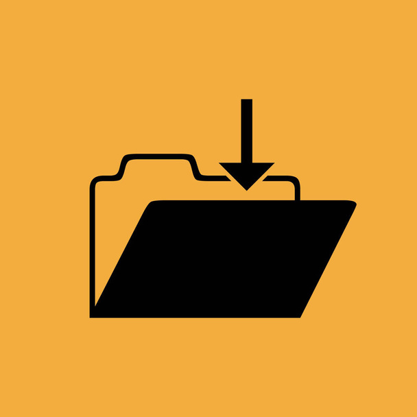 Open folder simple icon - Vector, Image