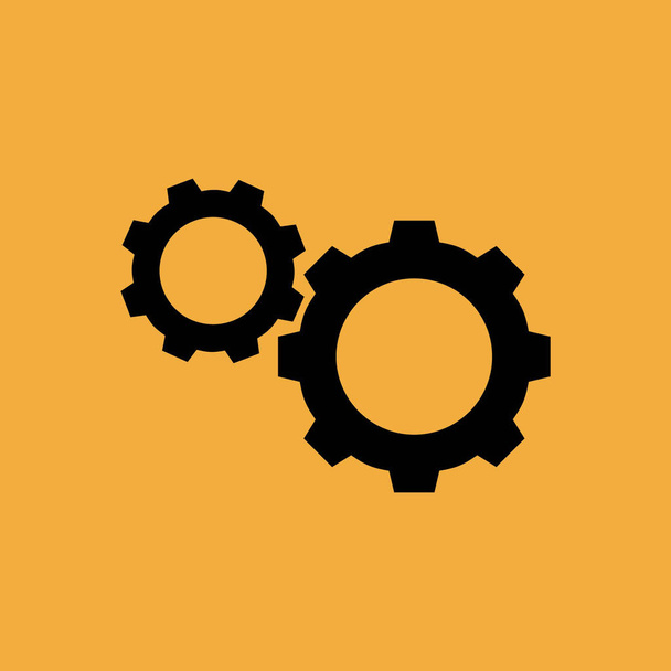 Cogwheels simple  vector icon - Vector, Image