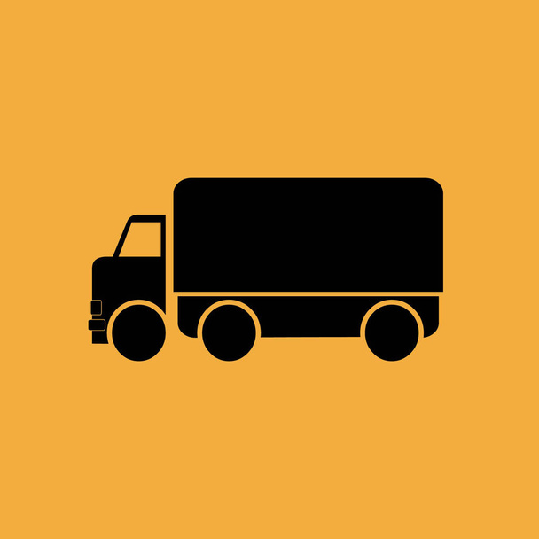 Векторная простая иконка грузовика
 - Вектор,изображение