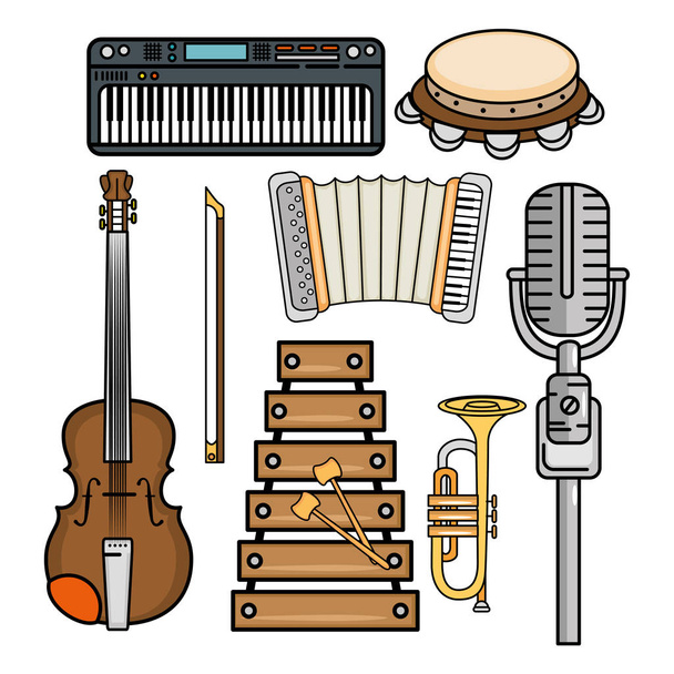  Musikinstrumente-Ikone - Vektor, Bild