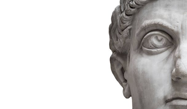 Άγαλμα της Ρωμαϊκής Νόμπελ άνθρωπος που απομονώνονται σε λευκό φόντο, Ρώμη, εγώ - Φωτογραφία, εικόνα