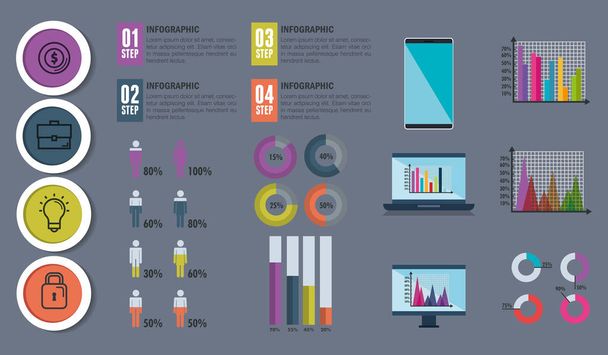 Εικόνες προτύπου infographic επιχειρήσεων - Διάνυσμα, εικόνα