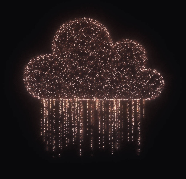 Cloud Computing Data Rain - Foto, afbeelding