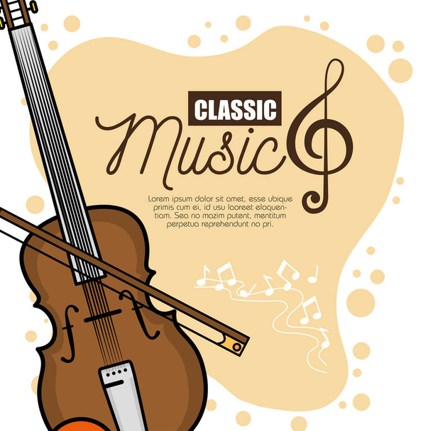 cartel festival música clásica icono
 - Vector, imagen