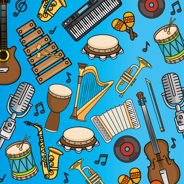  εικονίδιο μουσικά όργανα - Διάνυσμα, εικόνα