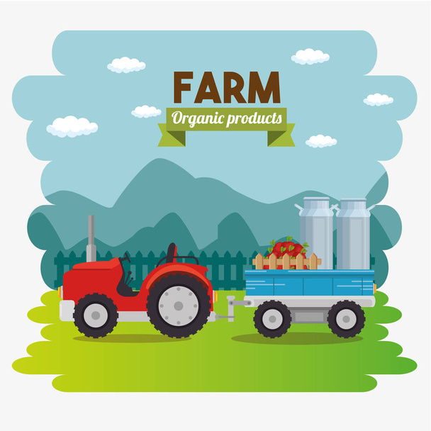 agricultural and farming concept - Vector, Image