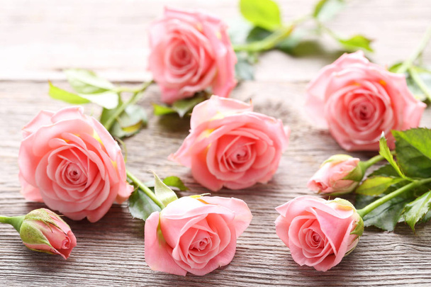 Bouquet of pink roses  - Zdjęcie, obraz