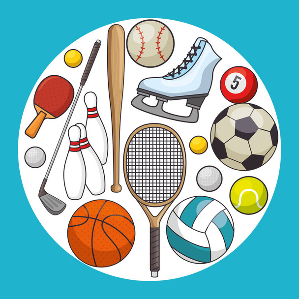 conjunto de icono de deportes
  - Vector, Imagen