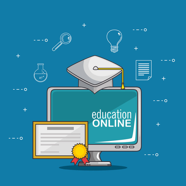 online education and e-learning concept  - Vector, Image