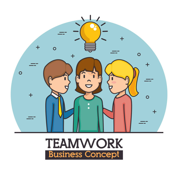 Koncepcja Biznesowa pracy zespołowej  - Wektor, obraz