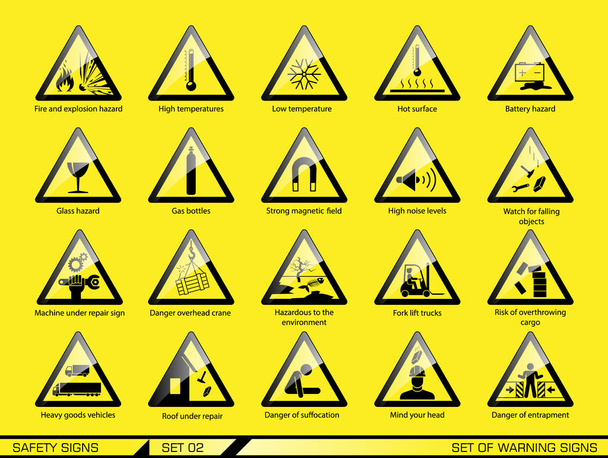 Set of safety warning signs.  - Vector, Image