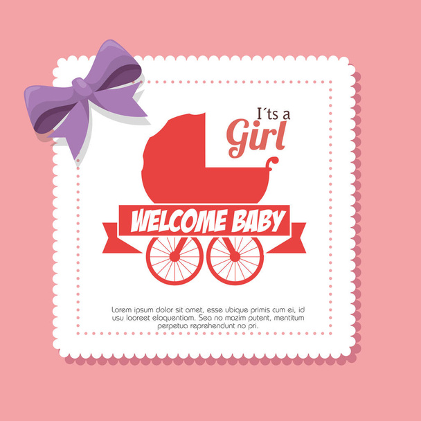 tarjeta de invitación baby shower - Vector, imagen