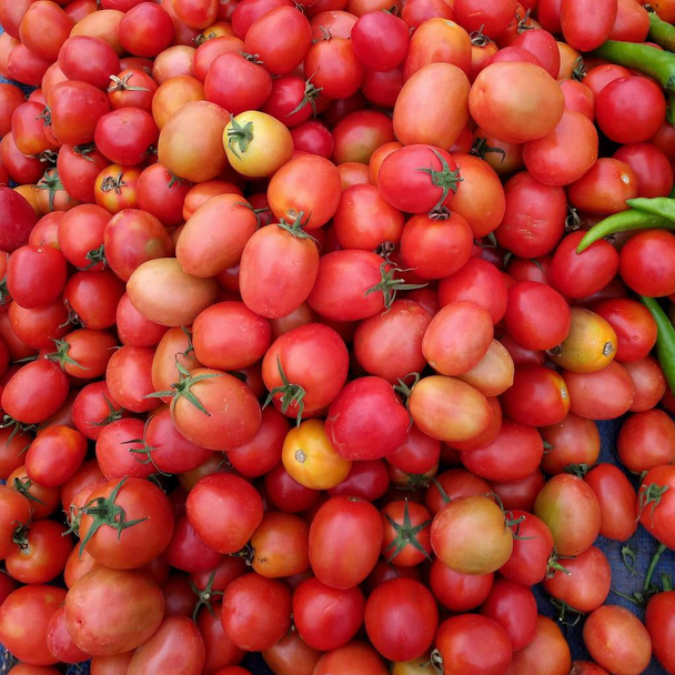 fondos de tomate rojo, tomates frescos. Tomates rojos
. - Foto, imagen