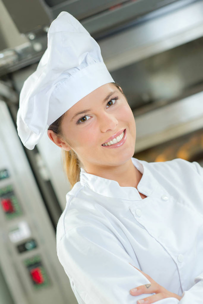 Young female chef and adult - Фото, изображение