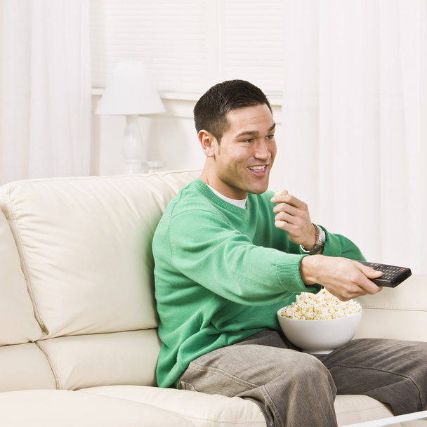 Man Watching Television - Photo, Image