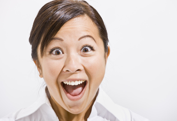 Asian woman with a surprised Look. - Photo, Image