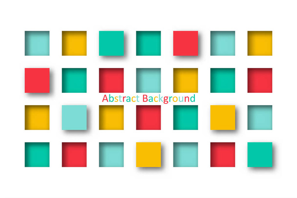 Абстрактная трехмерная красочная квадратная плитка в концепции резки бумаги для вектора графического дизайна
 - Вектор,изображение