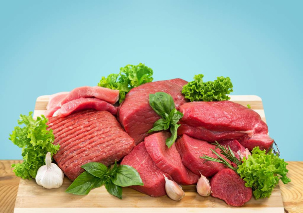 Raw Meat slices - Photo, Image