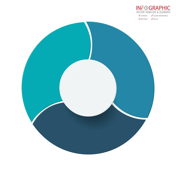 Vector abstract element infographics 3 option. Design for busine - Vector, Image