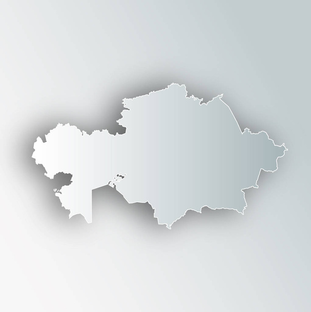 Kazakhstan Map Frame Icon - Vektör, Görsel