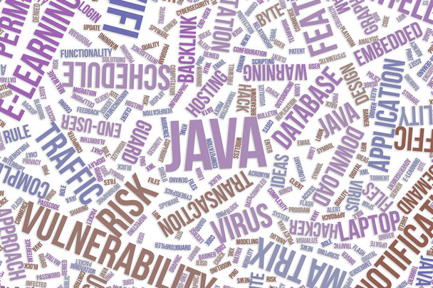 Java、ビジネス、情報技術の概念の単語の雲 - 写真・画像