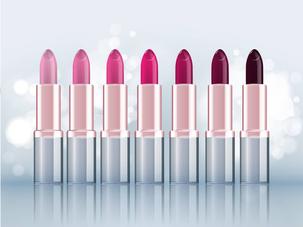 Fashion lipstick magazine ads - Vector, afbeelding