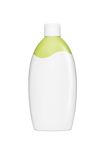 Blank white plastic cosmetics, shampoo or gel bottle - Foto, imagen