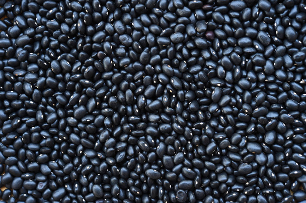 close up of black beans for background - Zdjęcie, obraz