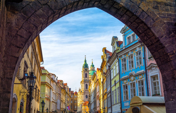 beautiful architecture in old part of Prague - Mala Strana, Czech republic - Фото, изображение