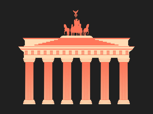 Бранденбурзьких воріт у Берліні. Ізольовані на білому тлі. Векторні ілюстрації - Вектор, зображення