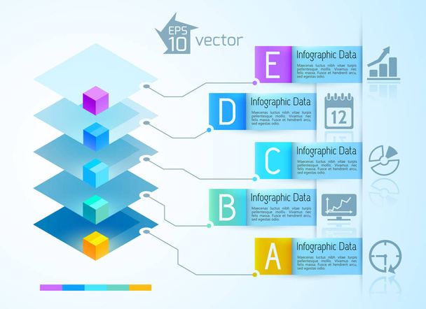 Digital Infographic Concept - Vector, afbeelding