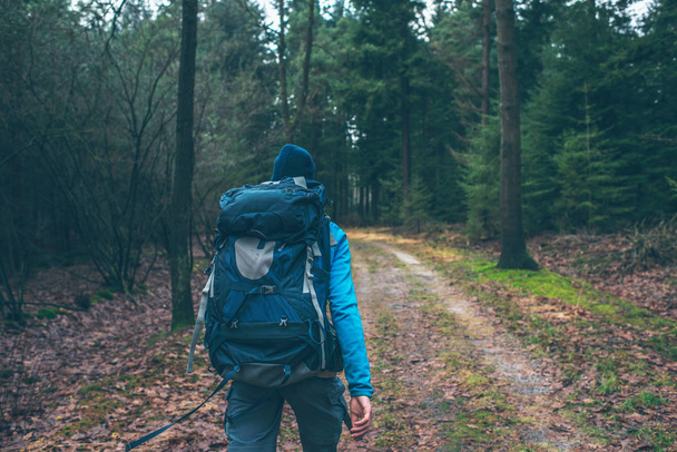 Male hiker with backpack  - Foto, Bild