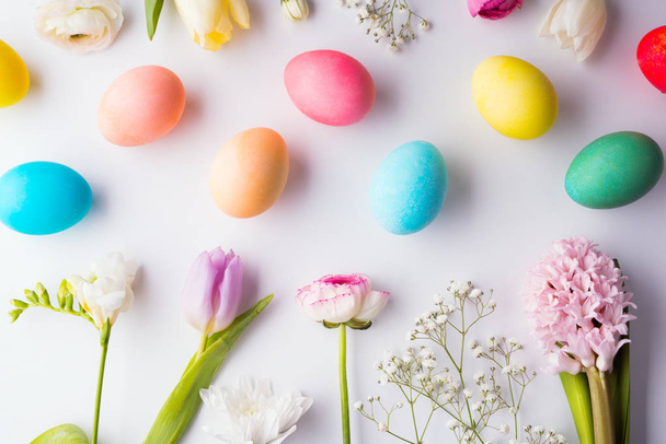 Easter and spring flat lay. - Photo, image