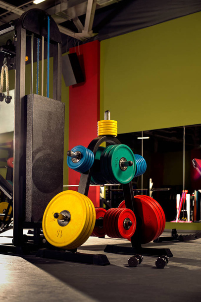 gym interior with sports equipment - Photo, Image