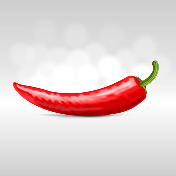 Vector illustration of pepper. Illustration from a mesh gradient. - Vektör, Görsel