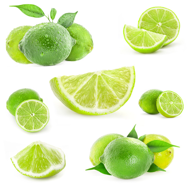 Collection Fresh lime and slice - Photo, Image
