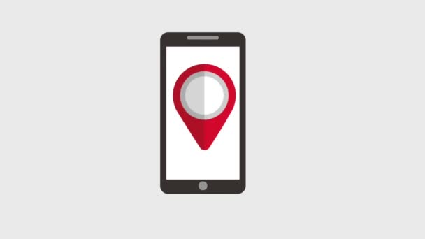 Smartphone-Zeiger Karte Navigation Reisen - Filmmaterial, Video